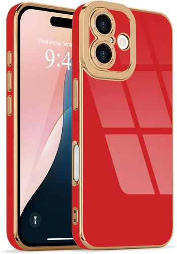 Miniatura 22 de Lafunda Diseñada para iPhone 13 Pro, fundas lujosas con chapado lindo para mujeres y niñas, elegante borde dorado, a prueba de golpes, TPU con funda