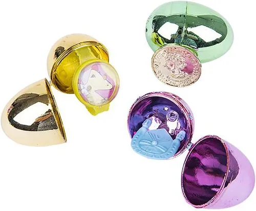 Miniatura 2 de The Dreidel Company Huevos de Pascua precargados (paquete de 10) con juguetes surtidos, huevos de Pascua de plástico brillante coloridos, perfectos