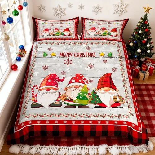 Miniatura 44 de Juego de funda de edredón para niños de Feliz Navidad, tamaño King, juego de ropa de cama de pingüinos de dibujos animados, animales árticos