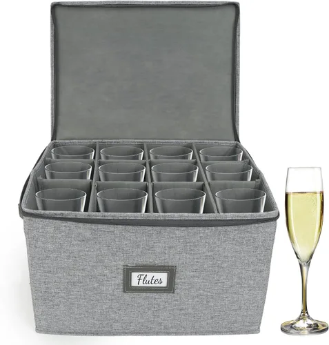 Miniatura 37 de HOMELUX THEORY 8 piezas de contenedores de almacenamiento de porcelana de carcasa dura, almacenamiento de tazas, copas de vino, utensilios