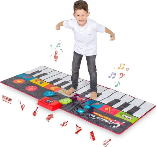 Miniatura 9 de Abcotech - Alfombrilla de piano de suelo para niños, teclado gigante de pista de baile, juguetes sensoriales Modos de reproducción, grabación