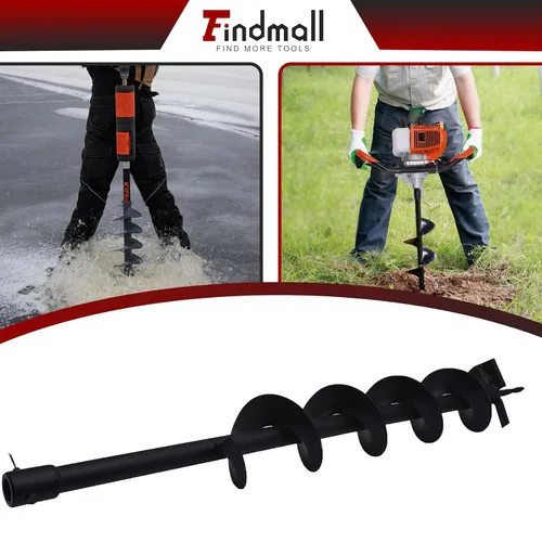 Miniatura 7 de findmall Brocas de taladro de tierra 4" 6" 8" 10" 12" para excavadora de agujeros de valla de poste accionada por fluido gaseoso