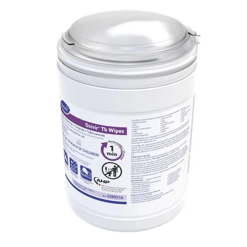 Miniatura 4 de Oxivir Diversey Tb 4599516 Toallitas desinfectantes de limpieza listas para usar, peróxido de hidrógeno acelerado, sin fragancia, hojas estándar