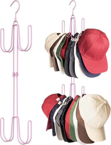 Miniatura 10 de NANATI Perchas de sombrero para armario, organizador de sombreros de acero inoxidable, estantes para gorras de béisbol, organizador de gorras