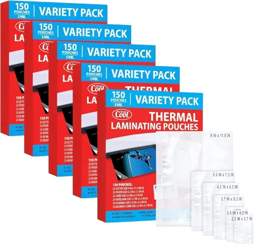 Miniatura 14 de Hojas de laminación térmica de 0.2 fl oz (225 unidades) tamaños de cartas, fotos, tarjetas, tarjetas de notas, tarjeta de identificación y tarjetas