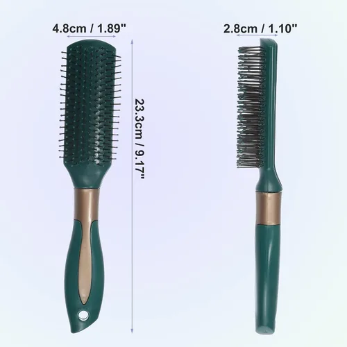 Miniatura 4 de VOCOSTE 1 cepillo de pelo, cepillo desenredante para mujeres y hombres, cepillo de pelo para cabello liso, rizado, largo, corto, seco, verde oscuro