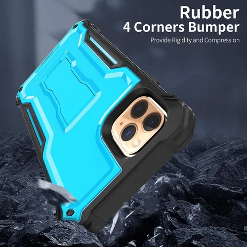 Miniatura 5 de ExoGuard Funda para iPhone 11 Pro Max, funda de goma a prueba de golpes de cuerpo completo, protector de pantalla integrado con soporte para iPhone
