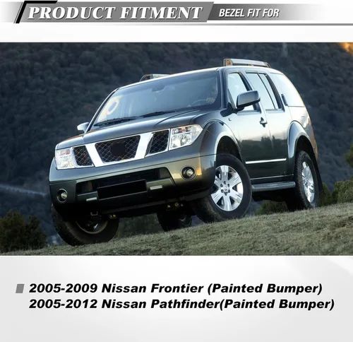 Miniatura 2 de Cubiertas de luces antiniebla para Nissan Frontier 2005-2009, Nissan Pathfinder 2005-2012 (con parachoques pintado) OEM antiniebla de repuesto