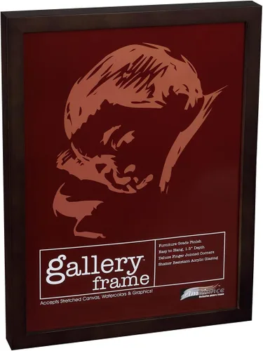 Ambiance Gallery - Marco de fotos de madera de 1.5 pulgadas de profundidad, marco de madera espresso de 2 x 3, acristalamiento acrílico resistente a