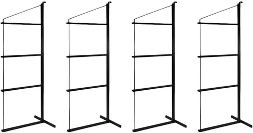 Miniatura 10 de Mytee Products Paquete de 2 Soportes de Estantería para Contenedores de Envío de 3 Niveles con 18"(P) x 60"(A) - Soportes de Estante de Acero