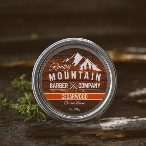 Miniatura 7 de Bálsamo para la barba Rocky Mountain Barber, 100% natural, mezcla de cera de alta calidad con esencia de cedro, cera de abejas rica en nutrientes
