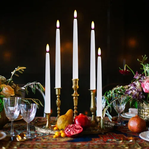 Miniatura 7 de Velas alargadas decorativas sin llama, con control remoto y temporizador
