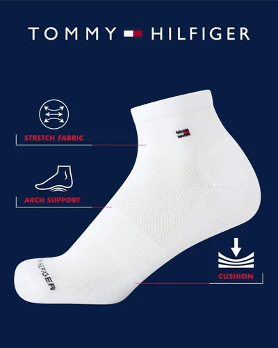 Miniatura 2 de Tommy Hilfiger Paquete de 6 calcetines cortos con diseño de bandera para mujer