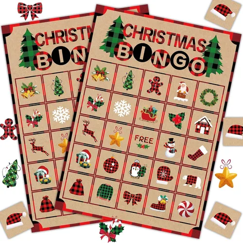 Miniatura 9 de Joy Bang Juegos de Año Nuevo para niños y adultos, tarjetas de bingo de Año Nuevo, 24 jugadores para familiares y amigos, grupo grande, actividades