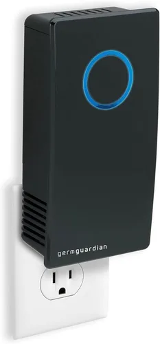Germ Guardian GG1100B 7” Purificador de aire enchufable pequeño, sanitizador de aire de pared para habitaciones pequeñas, refresca el aire, luz UV-C