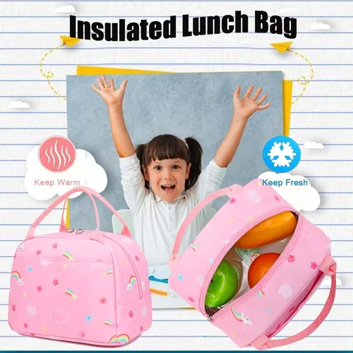Miniatura 7 de Mochila de escuela primaria para niñas con lonchera, mochila de regreso a clases