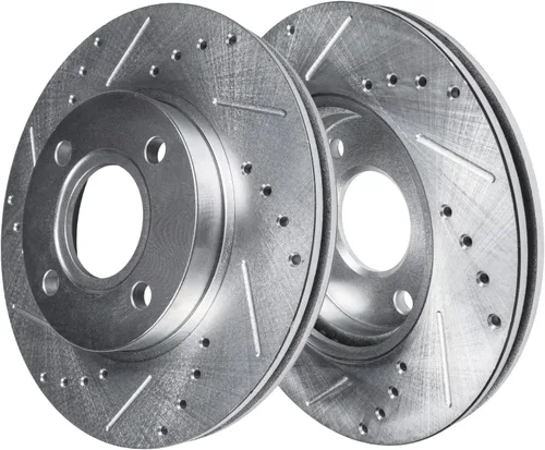 Miniatura 5 de Detroit Axle - Kit de freno delantero para Hyundai 01-02 06 Elantra, 99-01 Sonata Tiburon, rotores de freno de disco perforados y ranurados