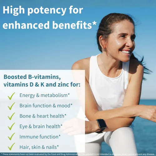Miniatura 8 de Igennus Multivitamínico metilado para mujeres de 50 años, calcio y magnesio para apoyo óseo, liberación sostenida y vitaminas B activas, fórmula sin
