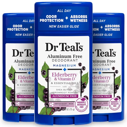 Miniatura 10 de Dr Teal's Desodorante sin aluminio, lavanda vainilla con aceites esenciales, 2.65 oz (paquete de 3)