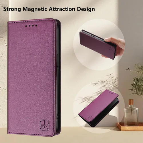 Miniatura 2 de Funda compatible con Realme P1 5G, compatible con Realme 12 4G / 12 Plus 5G / 13 4G Funda magnética con tapa negra