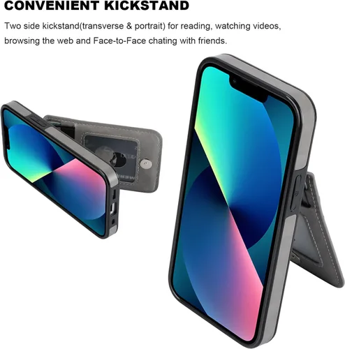 Miniatura 5 de KIHUWEY Funda compatible con iPhone 13 Mini de 5.4 pulgadas (gris)