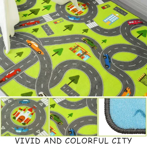 Miniatura 4 de HOMORE - Alfombra de juego para niños, alfombra para dormitorio de niños, sala de juegos de 4 x 6 pies Alfombra divertida y educativa de 48 x 76