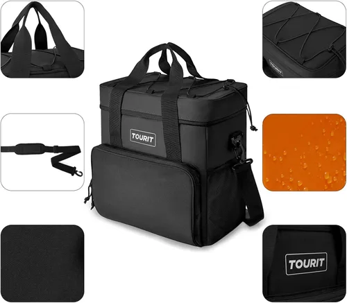 Miniatura 4 de TOURIT Bolsa de enfriador suave pequeña aislada, bolsa de enfriador de almuerzo de 24/35/46 latas, caja de hielo, enfriadores portátiles y a prueba