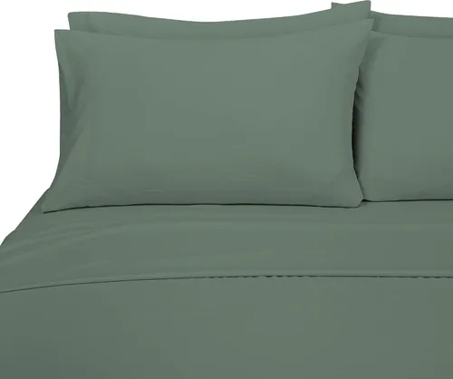 Miniatura 52 de ROYALE LINENS Juego de sábanas Cal King de 4 piezas, ropa de cama de microfibra suave cepillada de 1800 hilos, 1 sábana bajera, 1 sábana encimera, 2