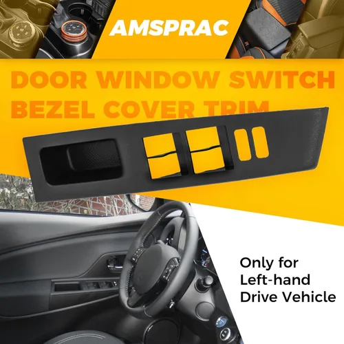Miniatura 3 de 74232-52550-C0 ABS delantero izquierdo del lado del conductor de la ventana de la puerta del coche del interruptor del bisel Trim Fit for Toyota