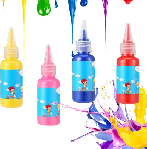 Miniatura 4 de Pintura para dedos, pintura de dedos para niños, pinturas de dedos no tóxicas para niños pequeños de 1 a 3 años, pinturas de dedos lavables