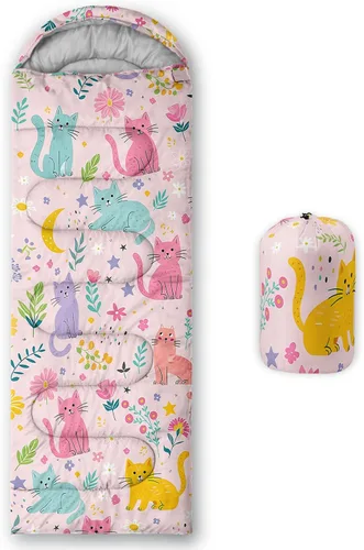Miniatura 28 de QOOMO - Saco de Dormir para Acampar, para 3 Estaciones, Clima Cálido y Fresco, Ligero, Resistente al Agua, para Adultos y Niños, Equipo de Camping