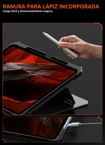 Miniatura 9 de SUPCASE Funda para iPad Pro de 13 pulgadas M5/M4 2025/2024 con soporte para lápices (UB Aero), [soporte ajustable] [contraportada desmontable]