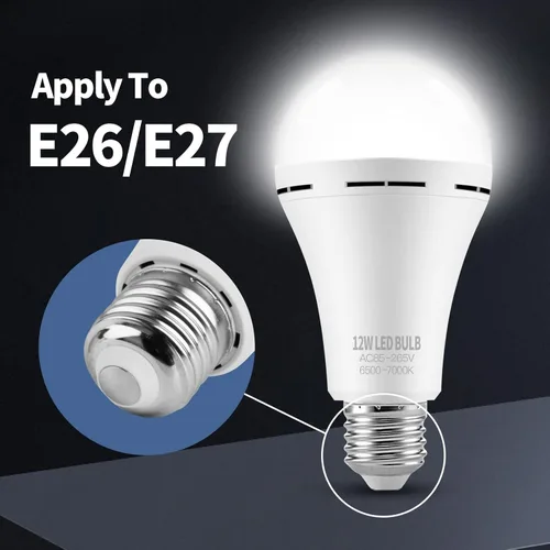 Miniatura 3 de Bombillas LED de emergencia recargables para cortes de energía en el hogar, bombillas con certificación UL operadas por batería, para cortes