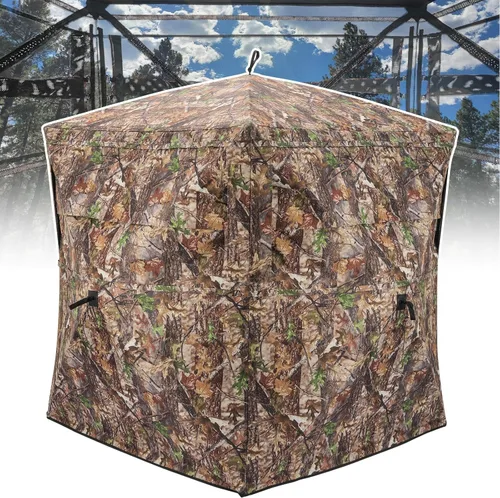 Persiana de Caza, Silla de Caza de Suelo, Persianas Transparentes para Ciervos, Persianas de Camuflaje Portátiles Emergentes