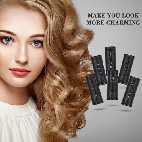 Miniatura 7 de WILLBOND 36 piezas varillas de onda fría para el cabello, varillas para permanente, rizadores con peine de cola de rata de acero para peinar el Negro