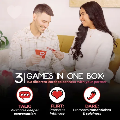 Miniatura 3 de Juego divertido y romántico para parejas: Juego de cajas de noche con iniciadores de conversación, juegos de fantasía – Elige entre las tarjetas