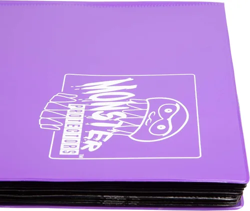Miniatura 8 de Monster Binder - Álbum de tarjeta coleccionables, 9 bolsillos para tarjetas, retiene 360 de Yugioh, Magic, y Pokémon, Púrpura mate Morado mate