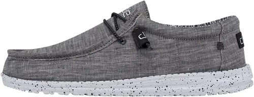 Hey Dude Wally Canvas para hombre, varios colores y tamaños, zapatos de hombre, mocasines con cordones, cómodos y ligeros