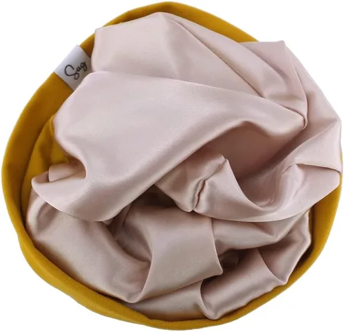 Miniatura 208 de Gorro de punto para recién nacido, para niños y niñas, con forro de satén sedoso, gorro para niños pequeños