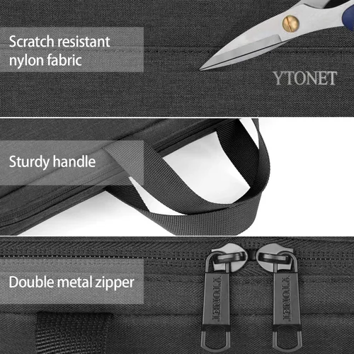 Miniatura 5 de Ytonet Funda profesional para transportar laptop de 13 a 13.3 pulgadas, delgada, con asas, resistente al agua, compatible con laptops MacBook Air