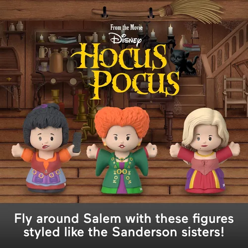 Miniatura 2 de Little People Collector Edición Especial de Película de Disney Hocus Pocus para Adultos y Fans, 3 Figuras en un Paquete de Exhibición