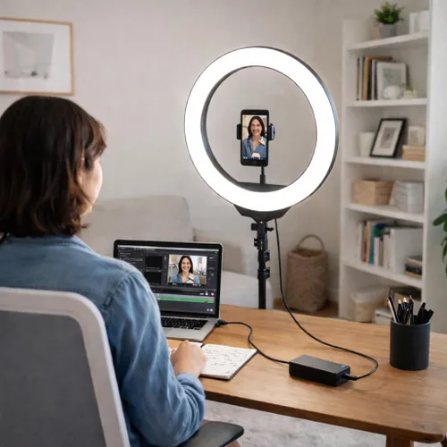 Miniatura 6 de Superer Cargador de 15 V apto para cable de alimentación de luz de anillo Neewer – Ajuste para Neewer Photo Studio Ring Light de 14 pulgadas y 18