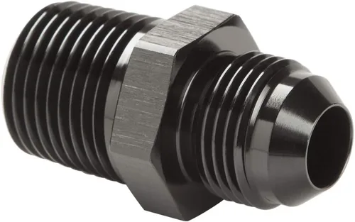 Miniatura 40 de 3AN macho Flare a 1/4 NPT tubo macho 90 grados codo adaptador unión aluminio negro