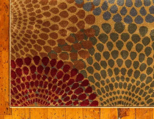 Miniatura 9 de Unique Loom Barista Collection - Alfombra moderna a cuadros, contemporánea, multicapas, Polipropileno, Beige/Negro
