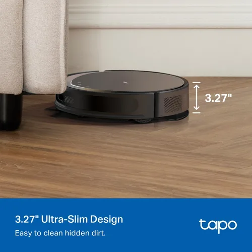 Miniatura 3 de Tapo - Robot aspirador y fregona ultradelgado con navegación inteligente LiDAR con base de autovaciado, 5300 Pa máx., tasa de recolección de polvo