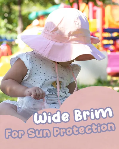 Miniatura 3 de FURTALK Sombrero de algodón para bebé con oreja, protección solar UPF 50+, gorra para el sol