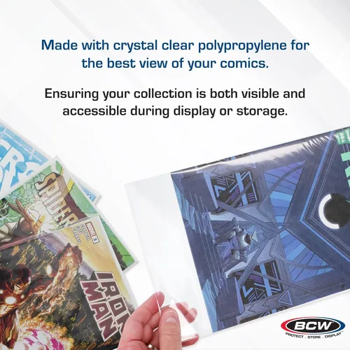 Miniatura 4 de BCW Current Comic Bags (paquete de 400) – Bolsas de cómics BCW sin ácidos para cómics modernos Protección transparente de funda para cómics 6