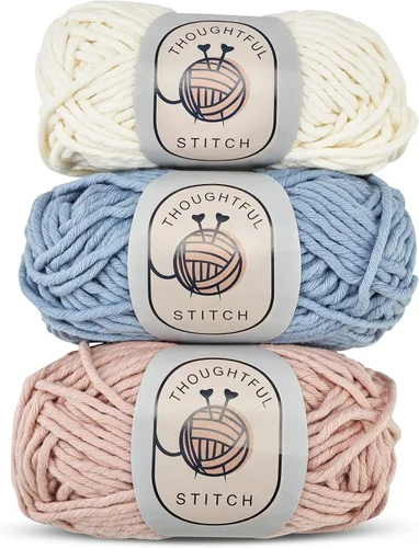Miniatura 4 de Thoughtful Stitch Kit de tejido para principiantes, adultos y niños, kit completo de tejer, juego de hilo para aprender a tejer con libro tutorial