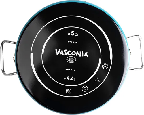 Miniatura 7 de Vasconia Elegance - Cacerola de 5 cuartos con tapa de vidrio (verde azulado) apta para lavavajillas, parrilla y horno hasta 480 ℉