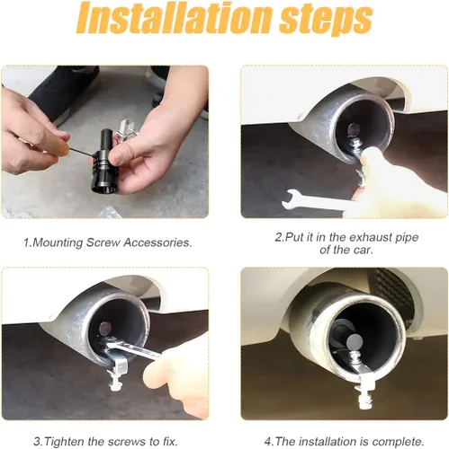 Miniatura 4 de 2 piezas de simulador de silbato de sonido turbo, resonador de válvula de soplado de aleación de aluminio para escape de auto, silbato de cola